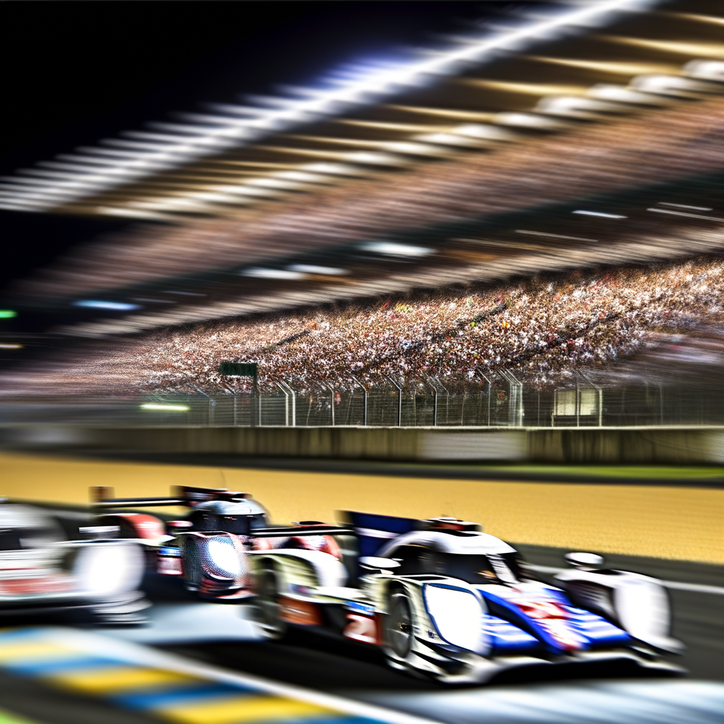 Le Mans race: speed, precision, endurance symphony.