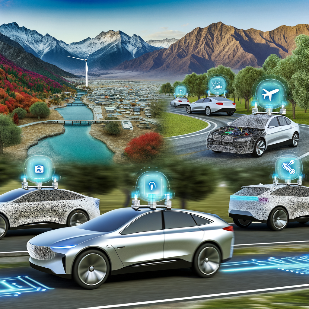 AI-driven cars navigate political landscapes.