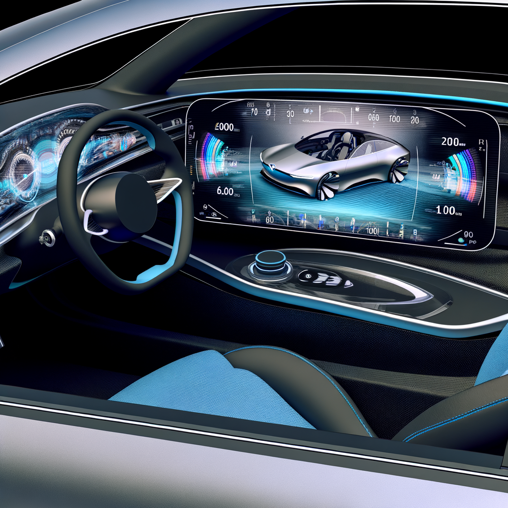 Audi car with futuristic AI interface display.