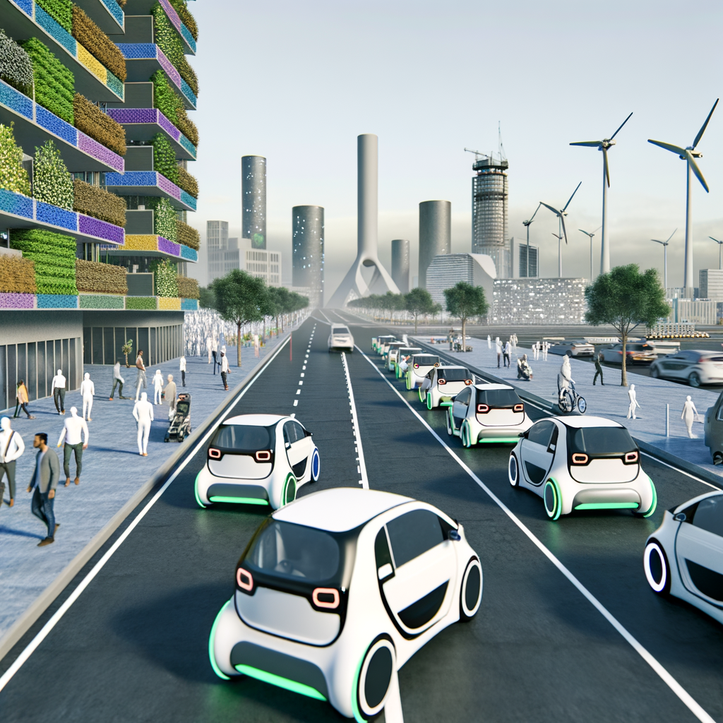 Electric cars, autonomous tech, green future.