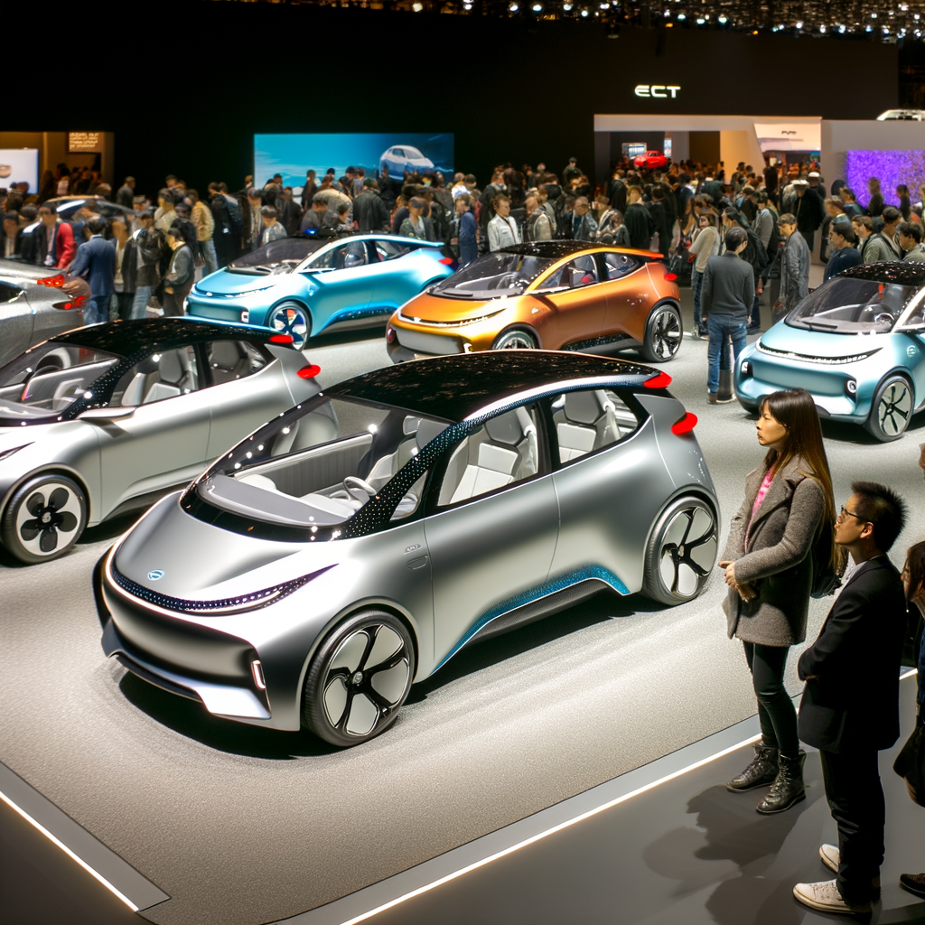 Electric cars dominate futuristic auto show.