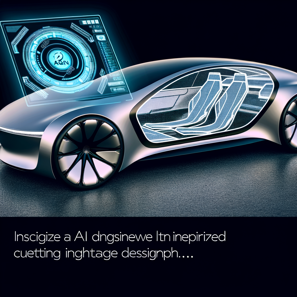 Futuristic Audi car with AI interface.