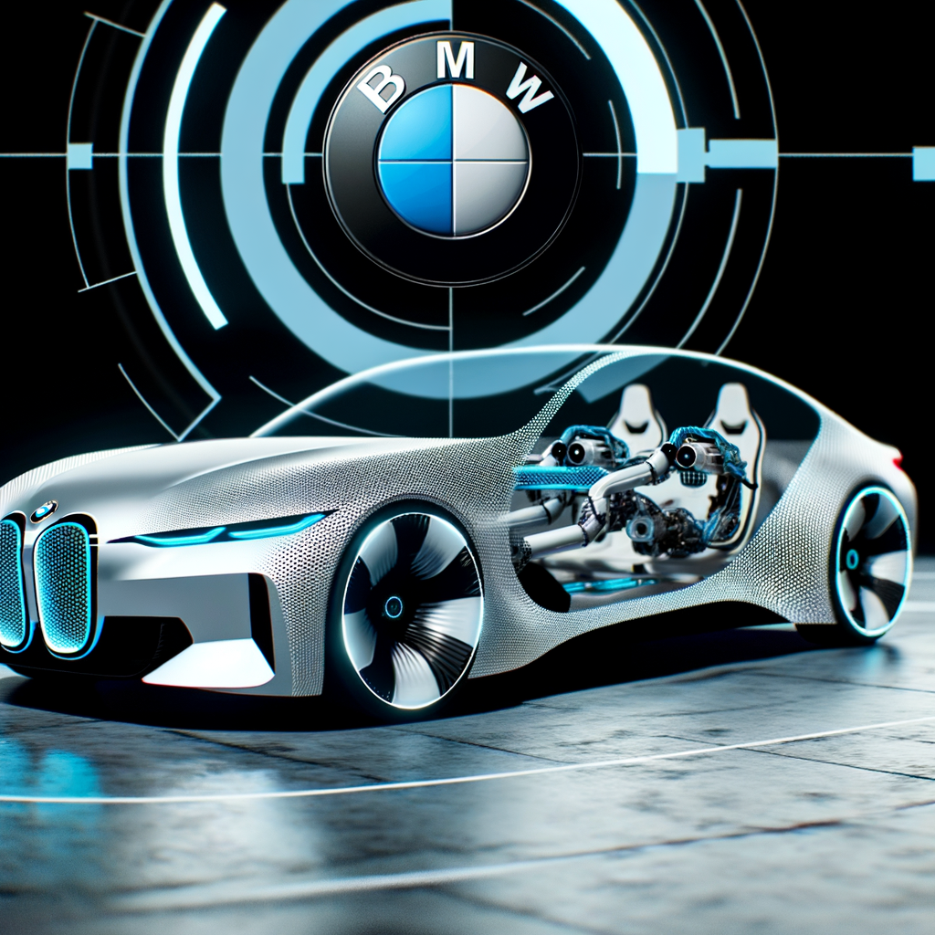 Futuristic BMW car with AI integration.