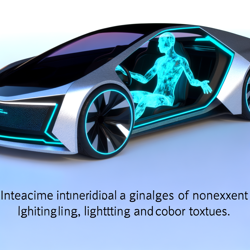 Futuristic BMW car with AI interface.