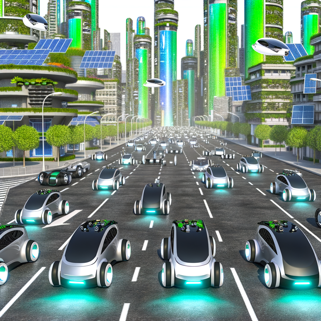 Futuristic cars shaping a sustainable tomorrow.