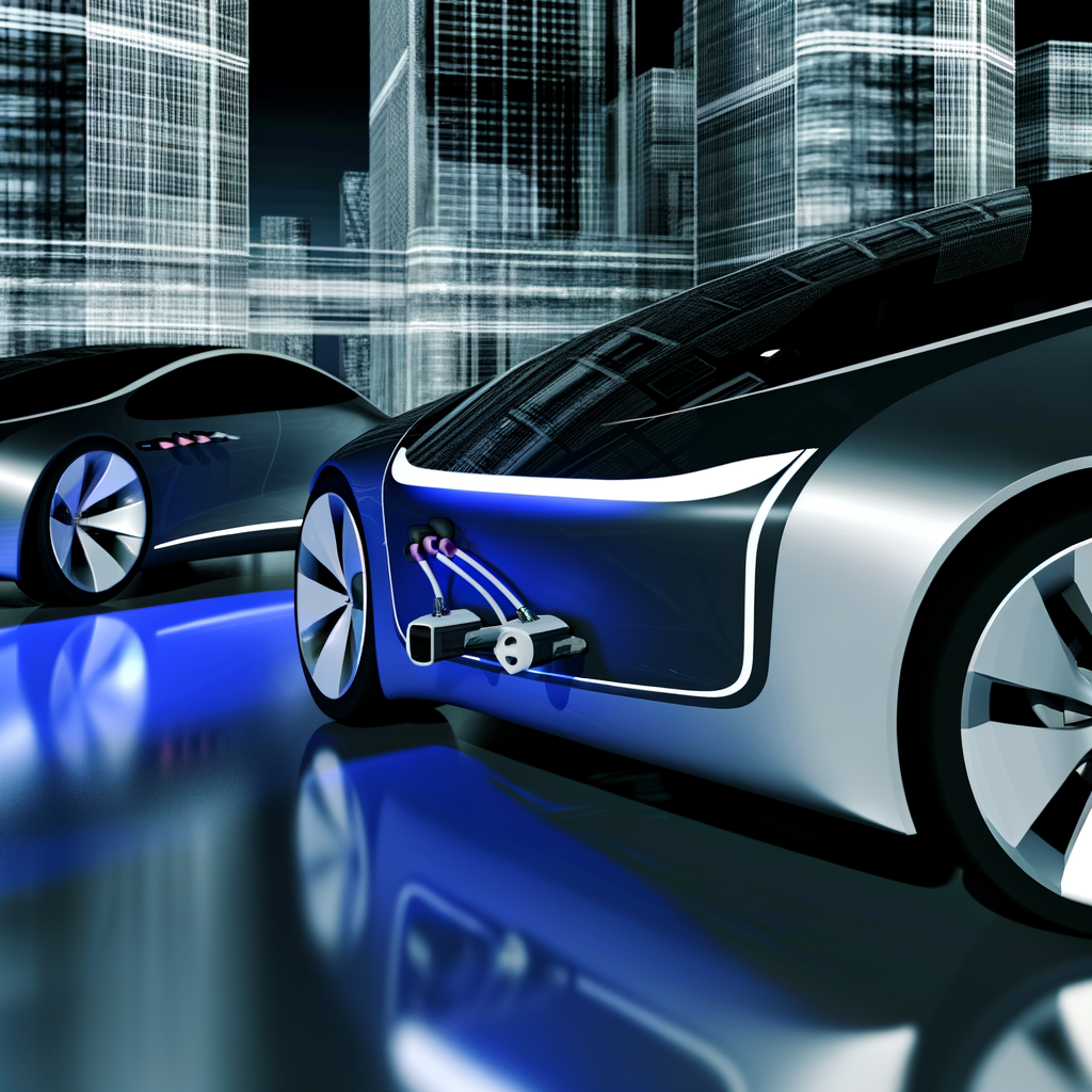 Futuristic cars showcasing electrification and connectivity.