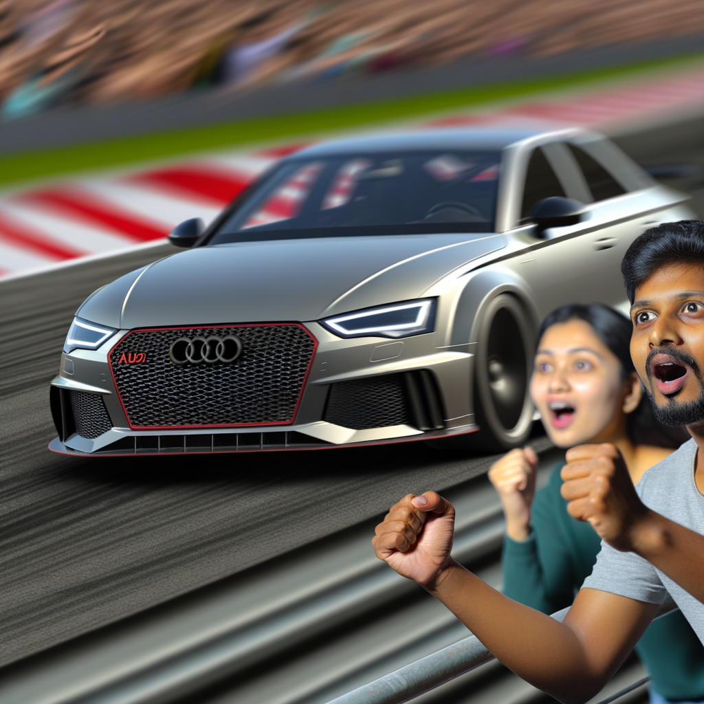 Customized Audi races with ABT elegance.