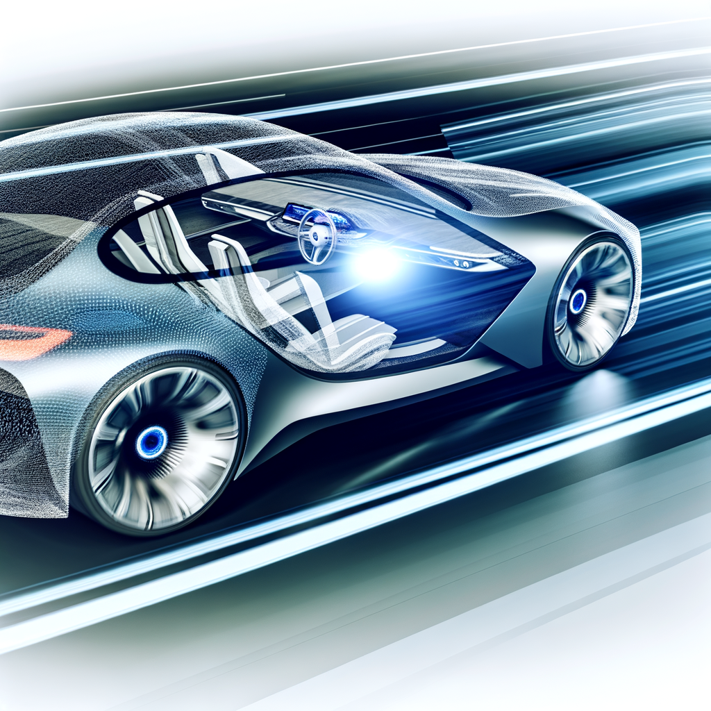 Futuristic BMW car with AI integration.