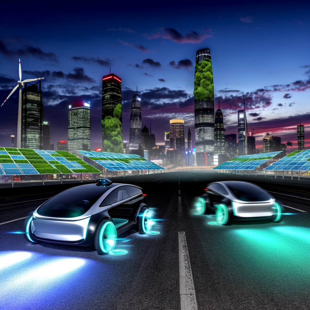 Futuristic cars illuminate evolving automotive landscape.