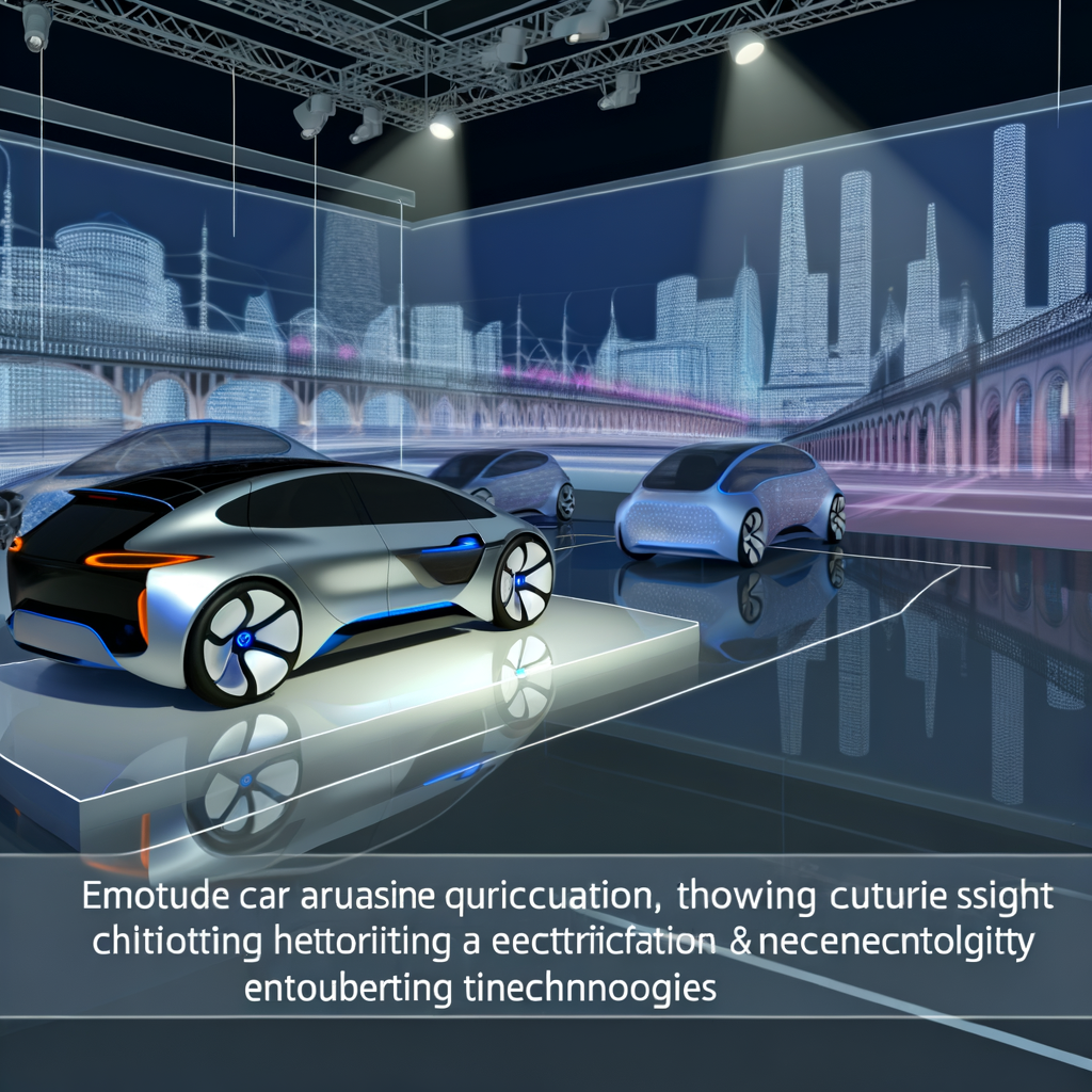 Futuristic cars showcasing electrification and connectivity.