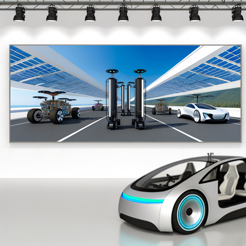 Futuristic cars showcasing innovation and sustainability.