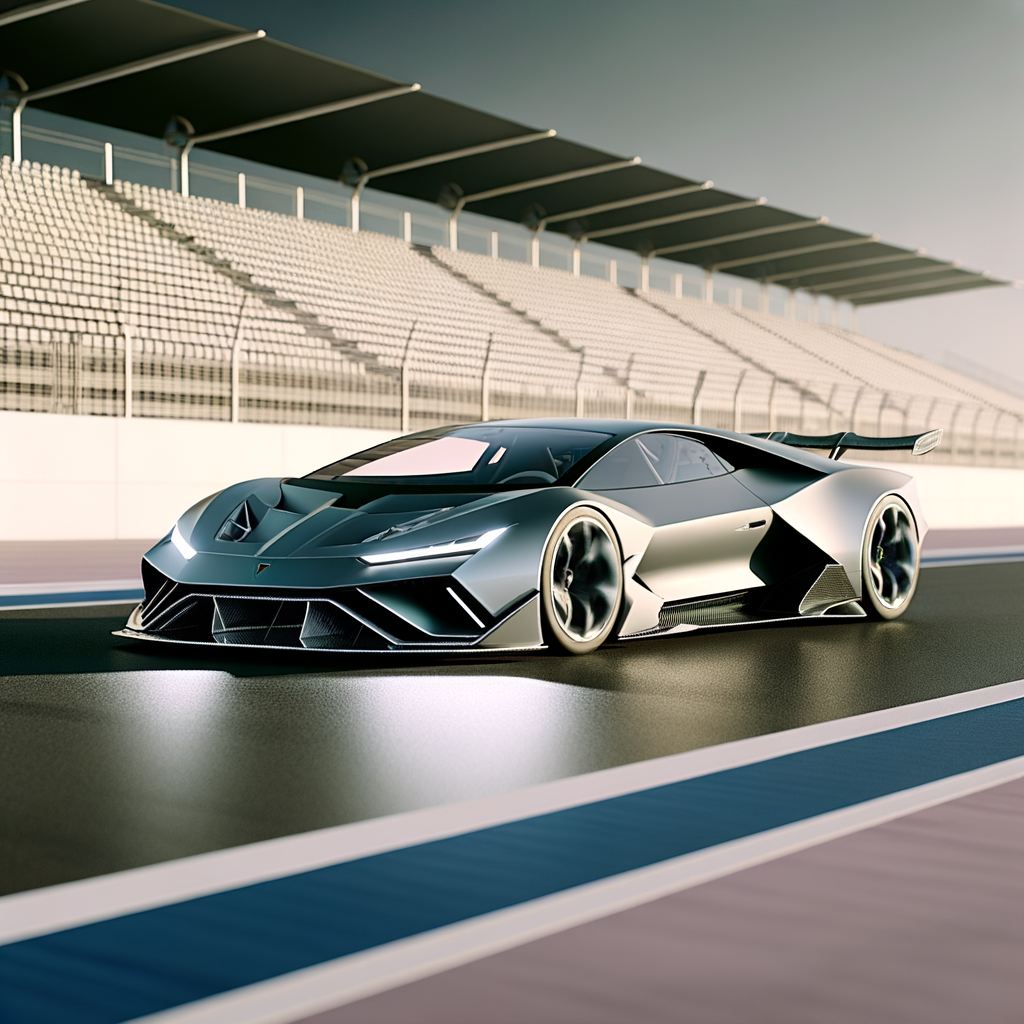 Lamborghini supercar hybrid on sleek track.