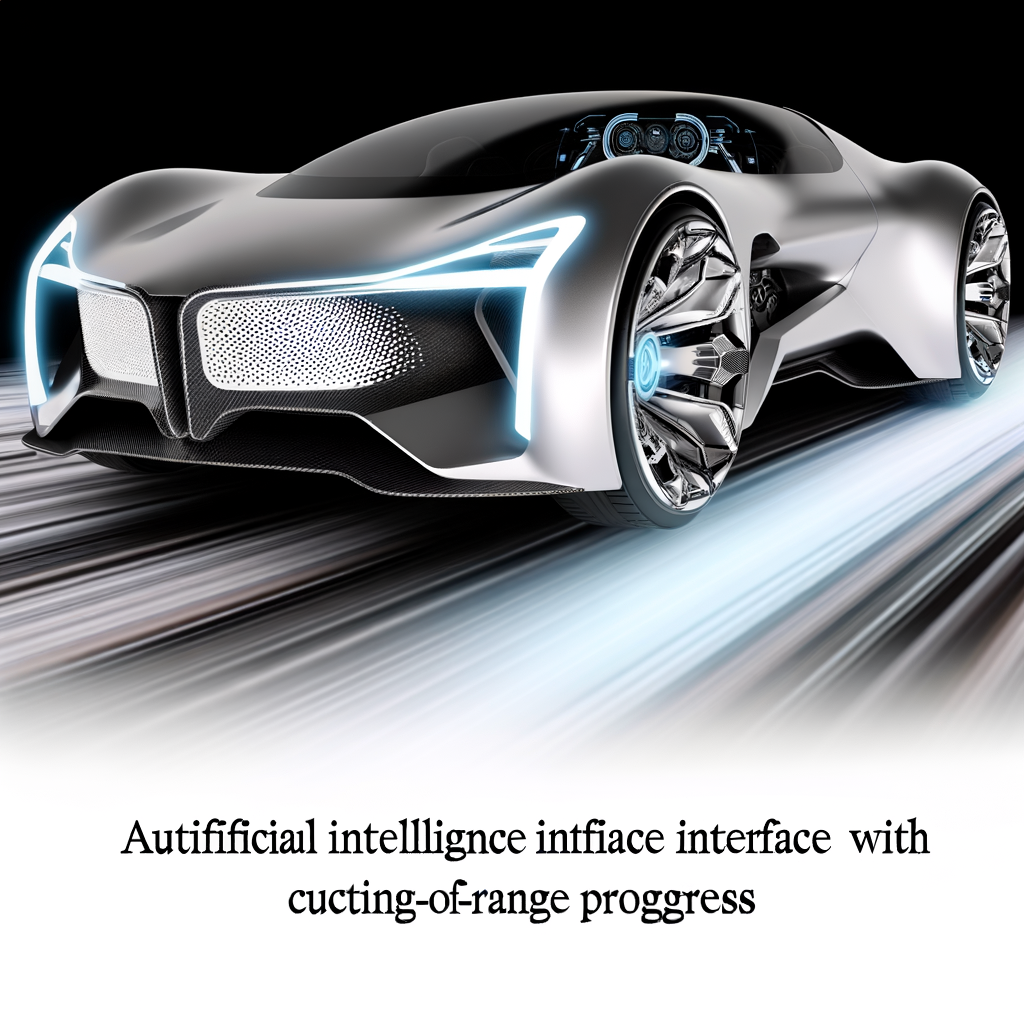 Futuristic BMW car with AI interface.