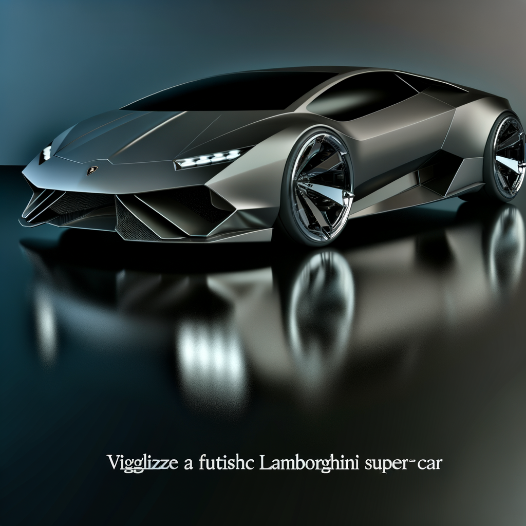 Futuristic Lamborghini supercar showcasing sleek design.