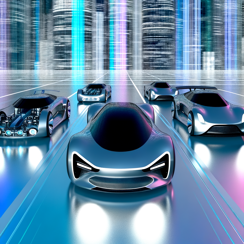 Innovative cars lead in futuristic automotive landscape.