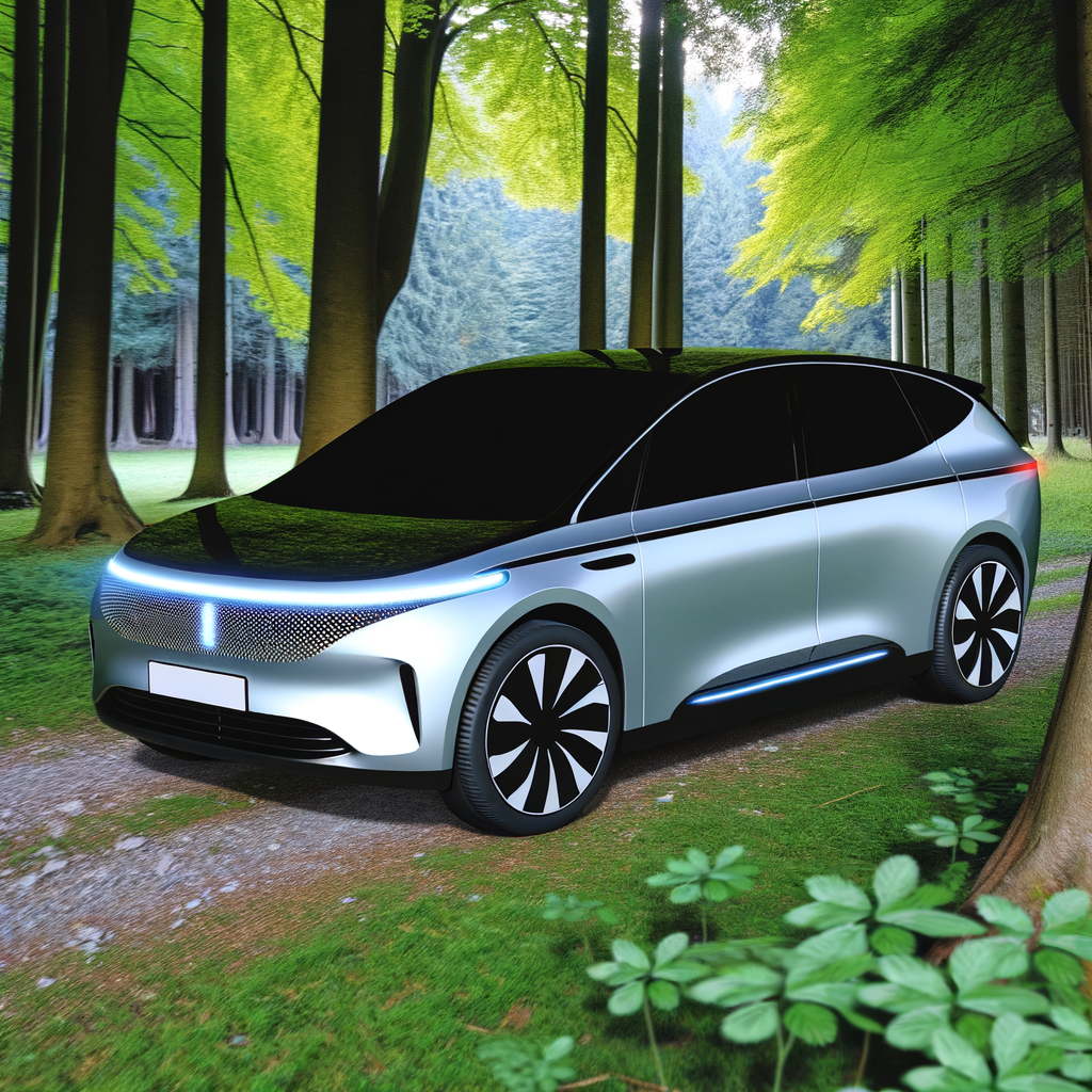 Audi's AI-driven electric car in nature.