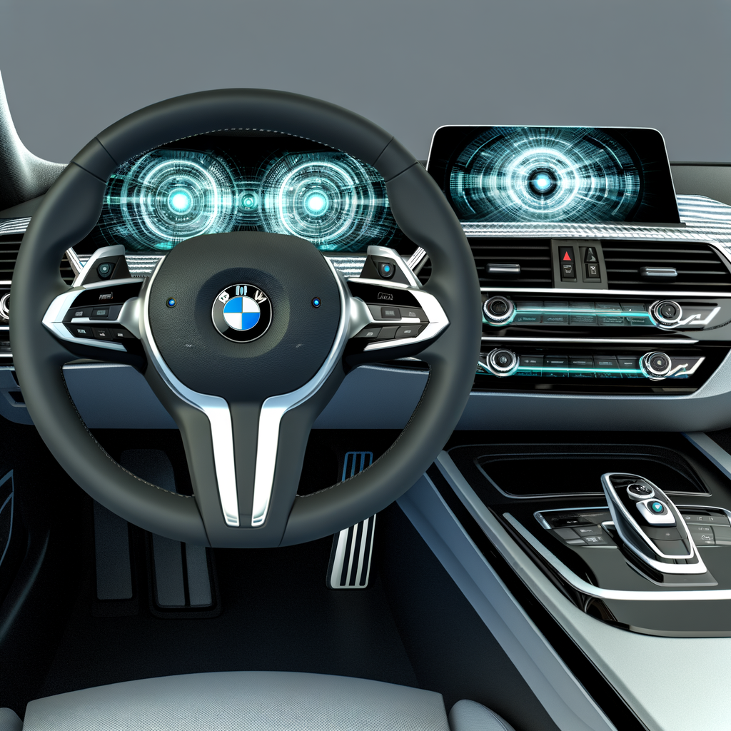 BMW car with AI-powered futuristic dashboard.