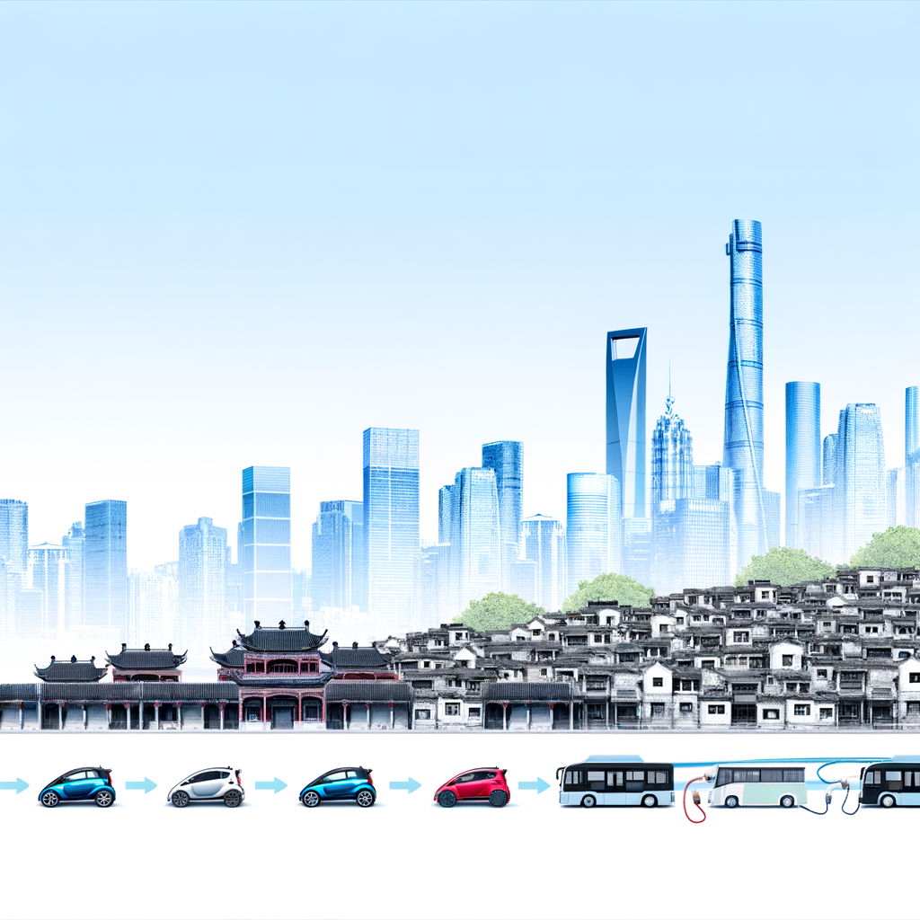 EVs lead, China's urban skyline evolves.