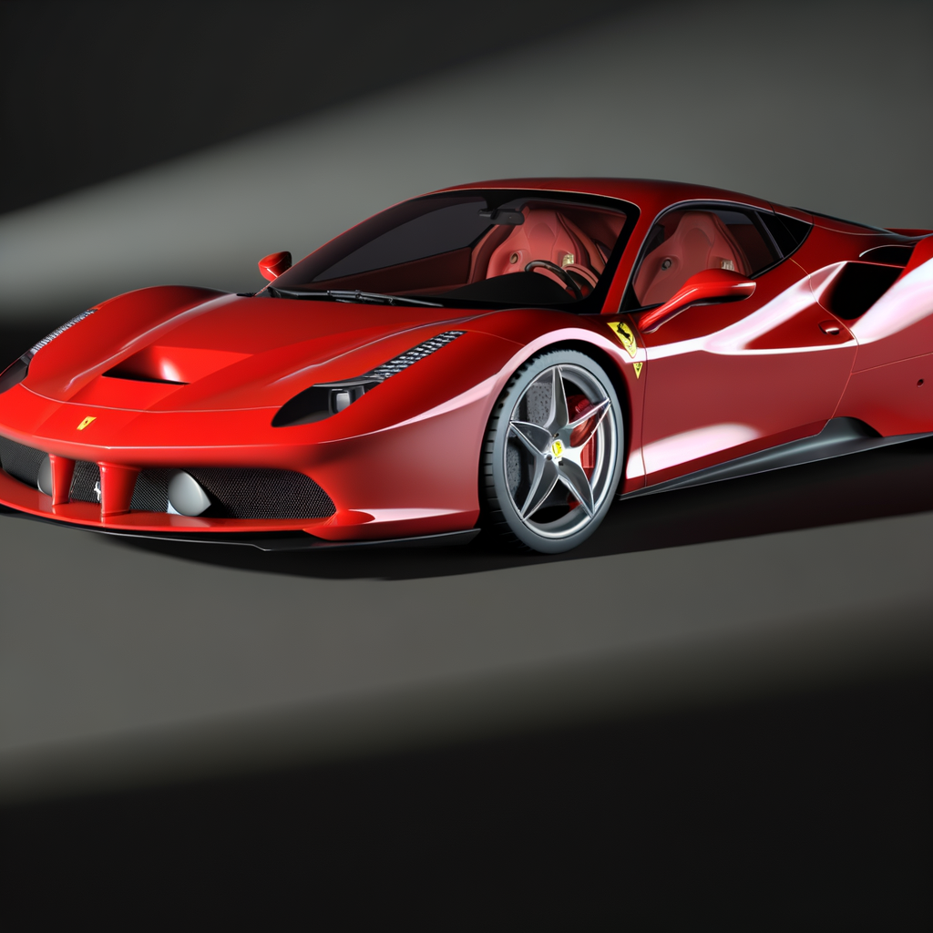 Ferrari supercar, sleekly merging tradition, innovation.