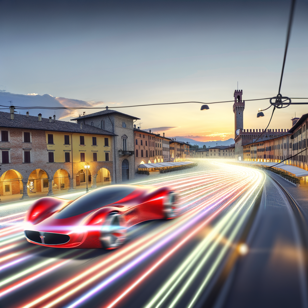 Ferrari's futuristic supercar races through Maranello.