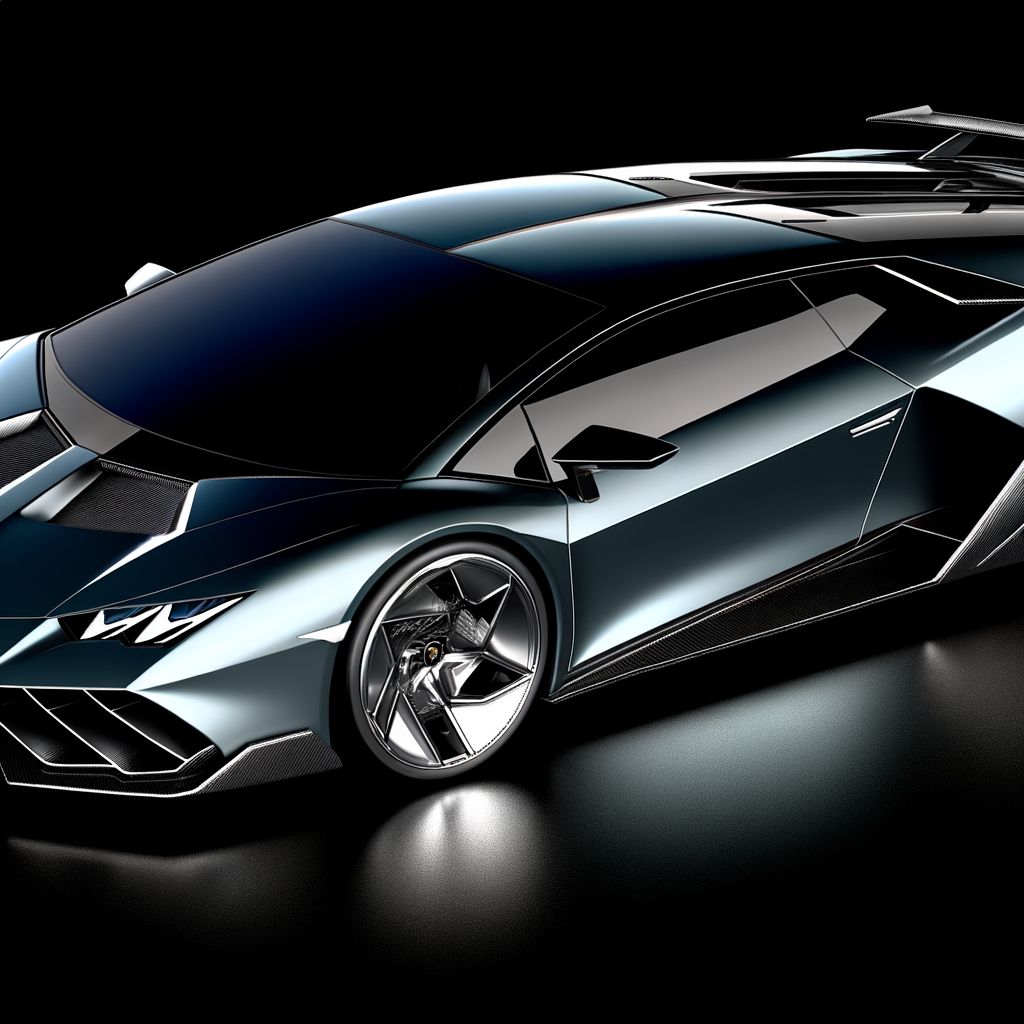 Sleek Lamborghini supercar with hybrid elegance.