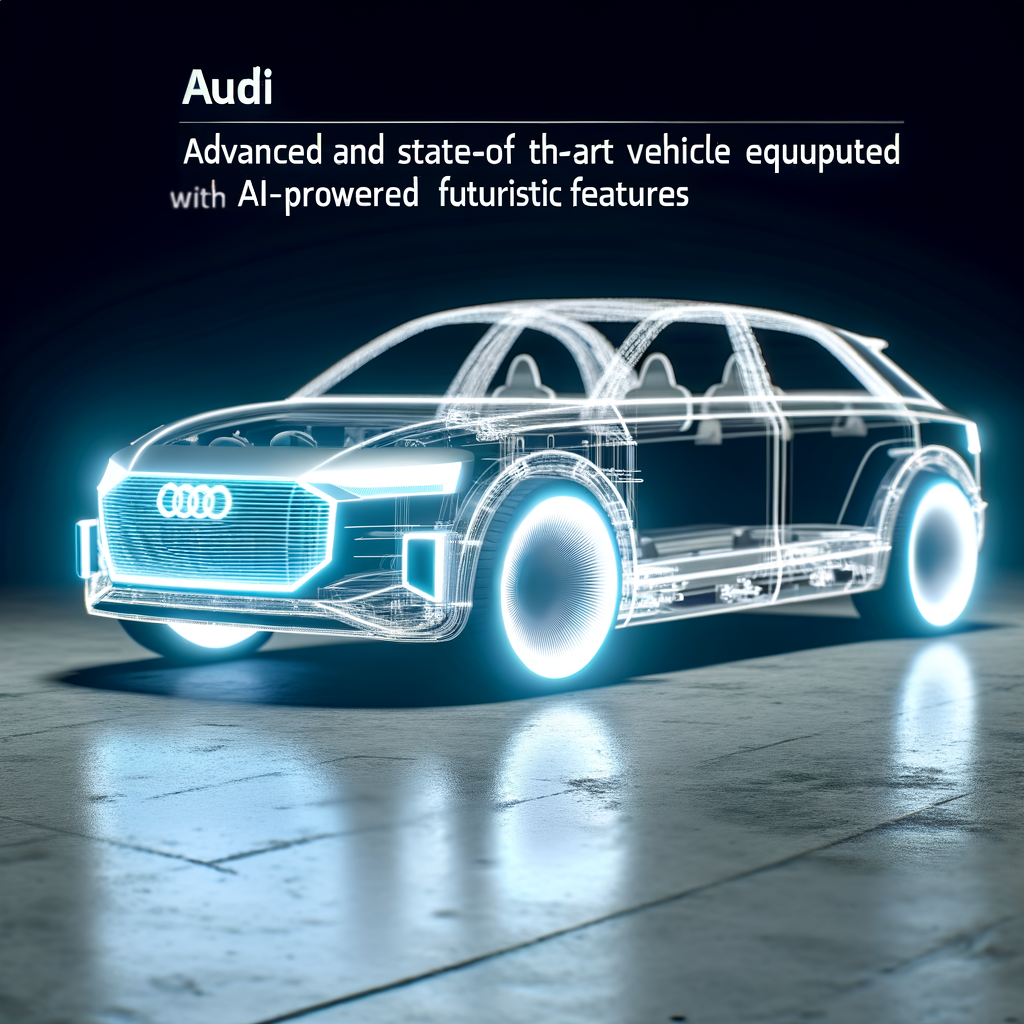 Audi car with AI-driven futuristic features.