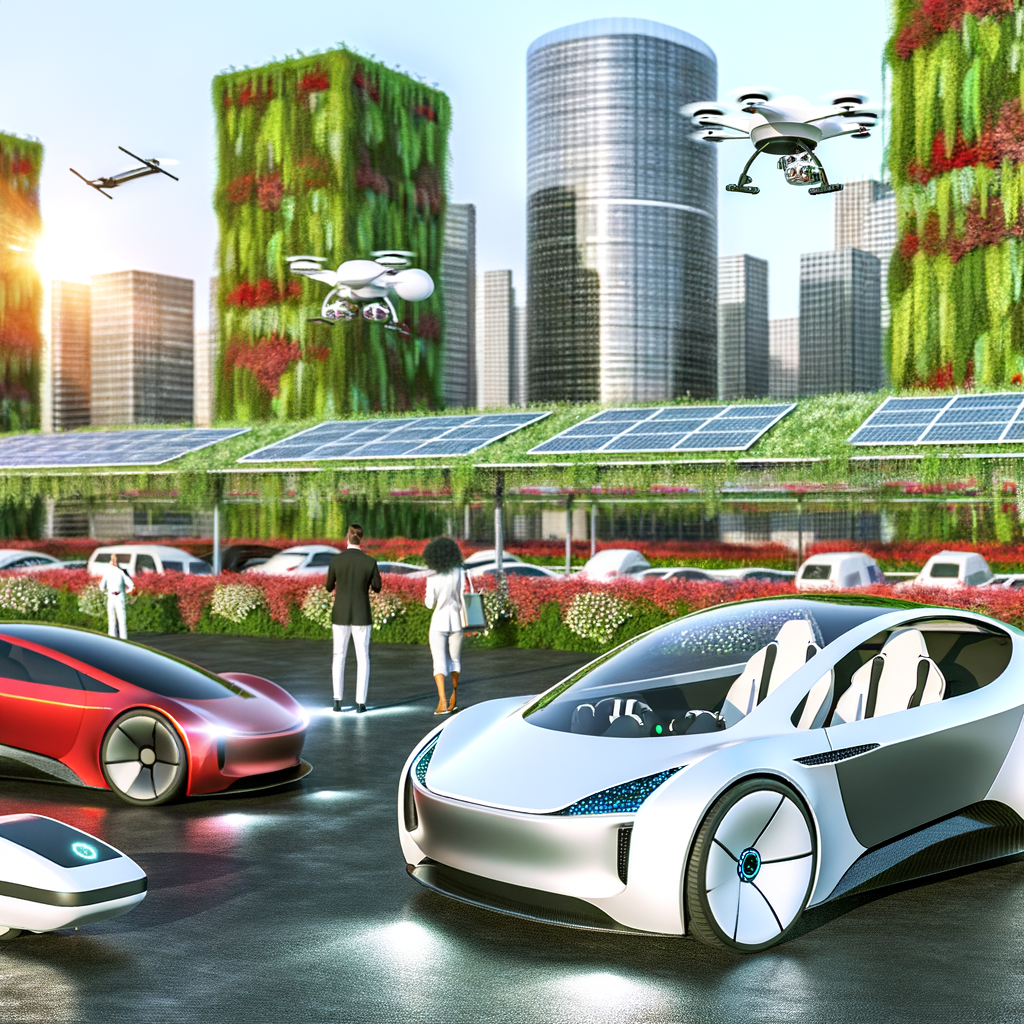 Electric cars, technology, and green future.