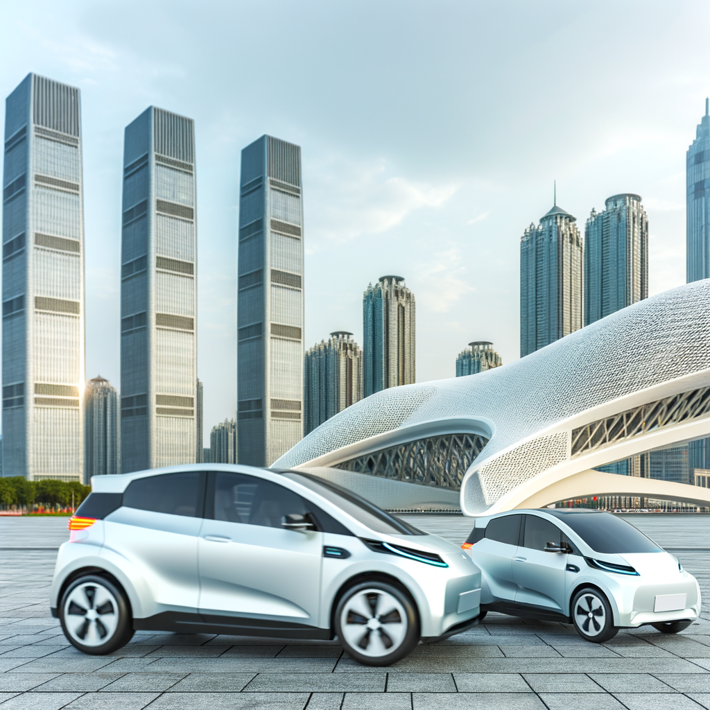 EVs zoom, China's skyline meets innovation.