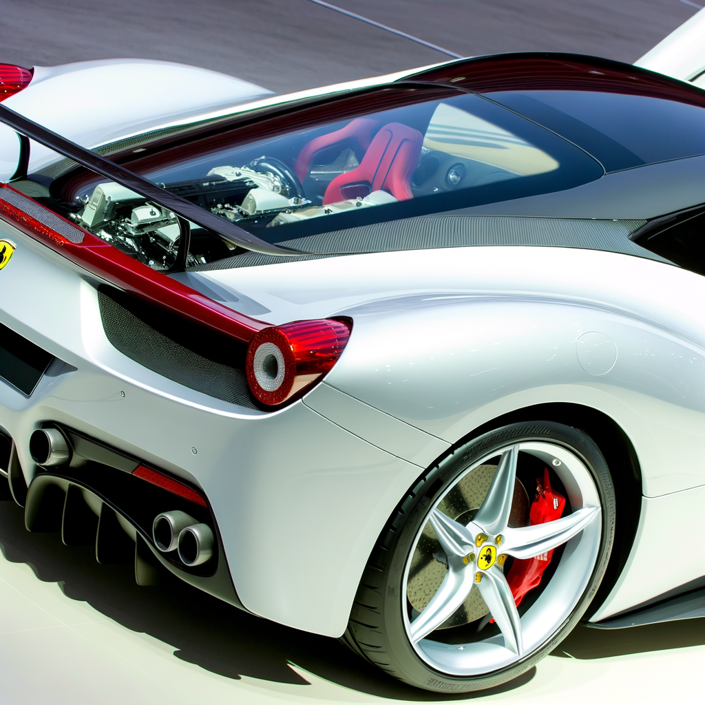 Ferrari supercar blending tradition and innovation.