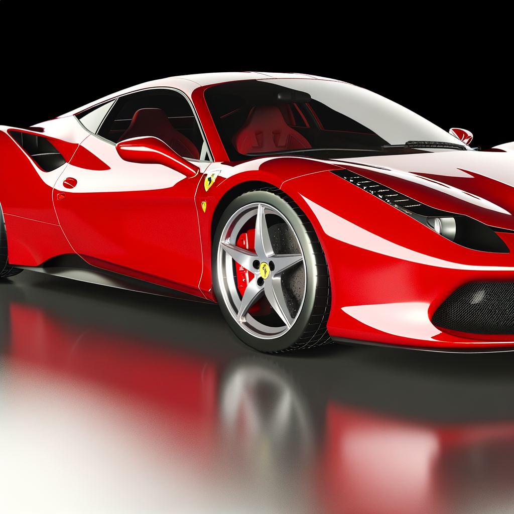 Ferrari's sleek supercar embodies racing heritage.