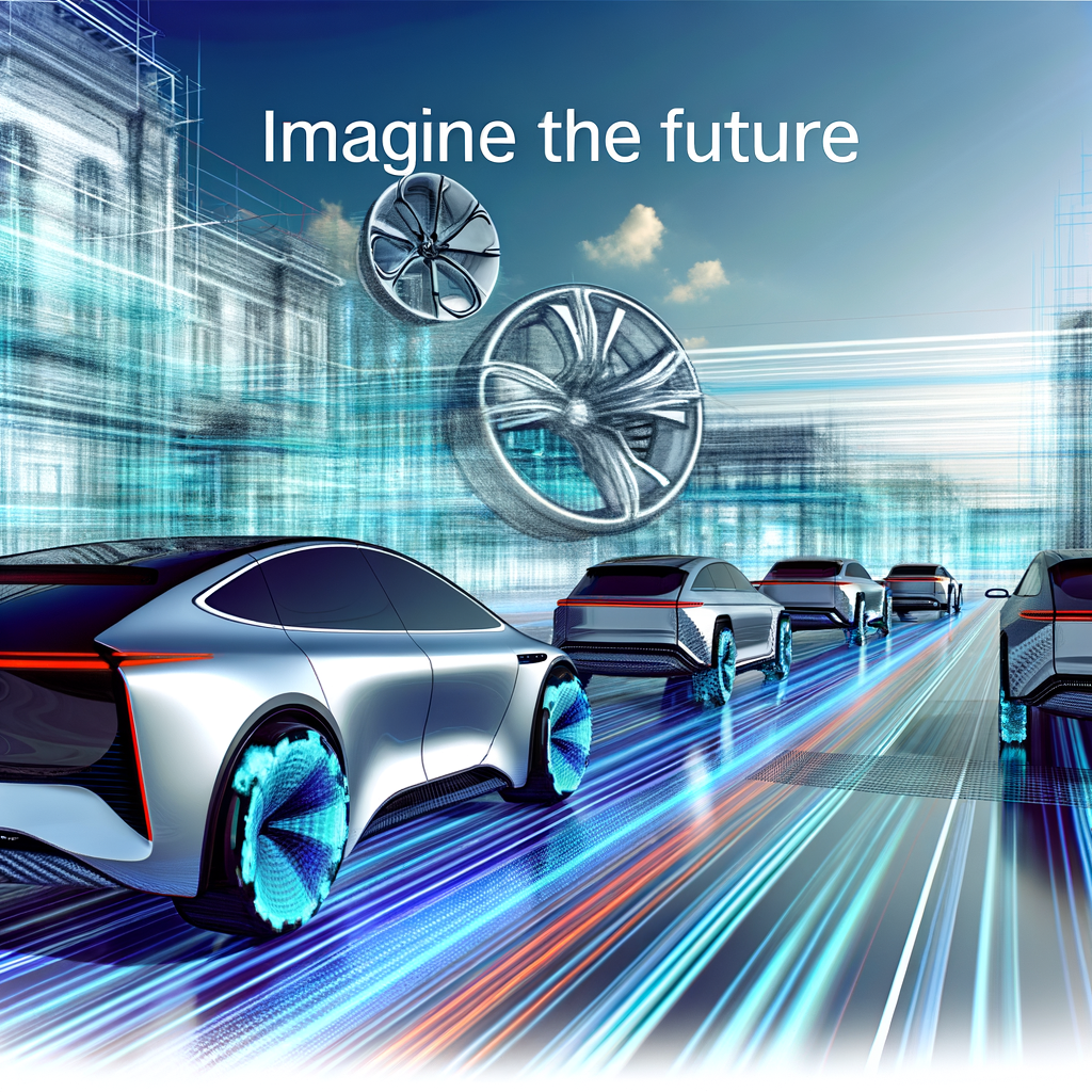 Futuristic cars navigate evolving industry landscape.