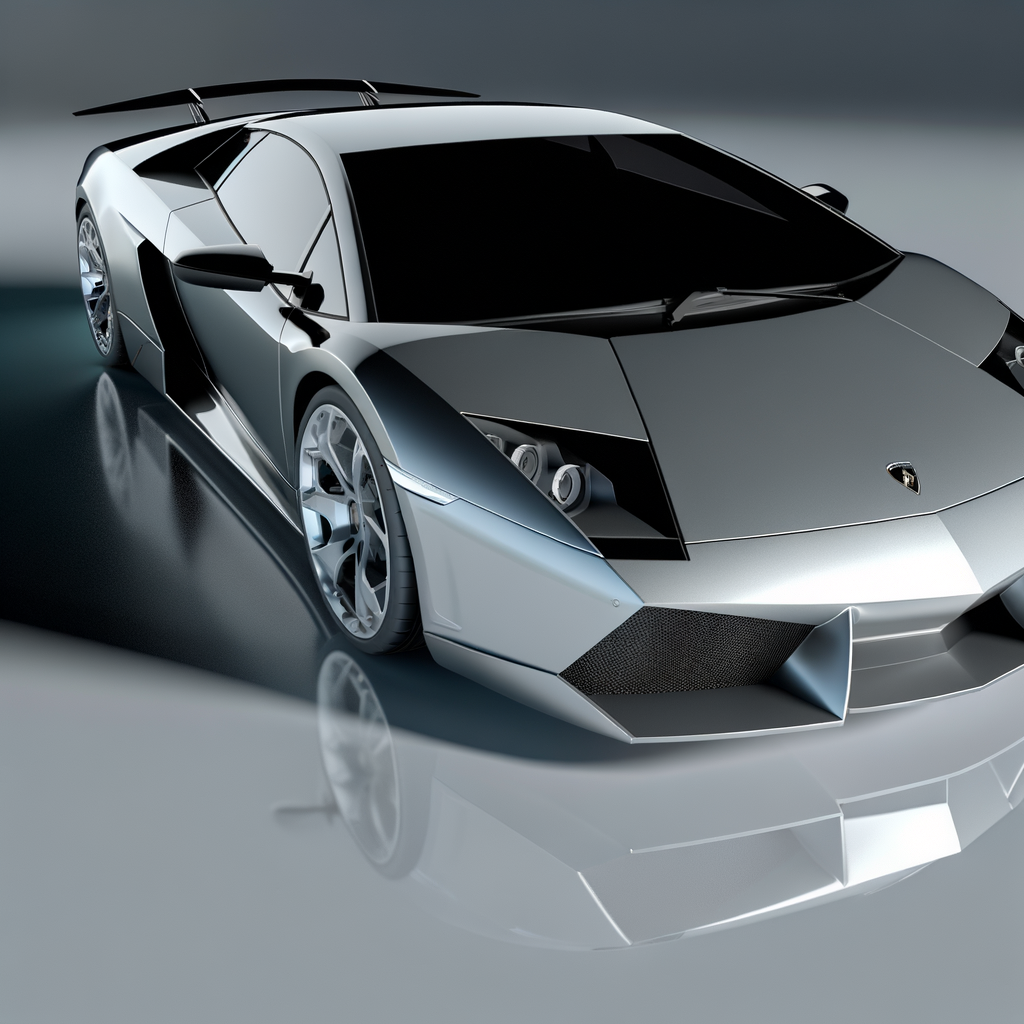 Lamborghini supercar in sleek, futuristic design.