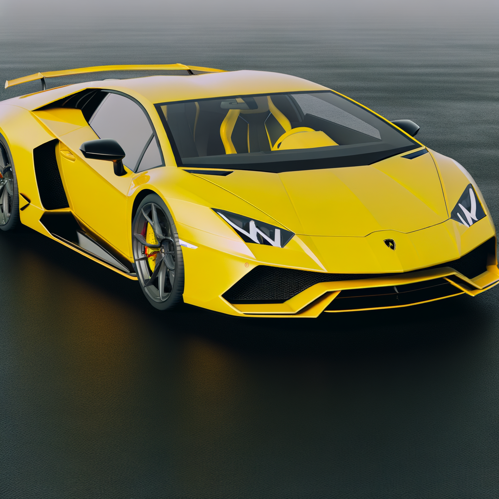 Sleek Lamborghini supercar in vibrant yellow.