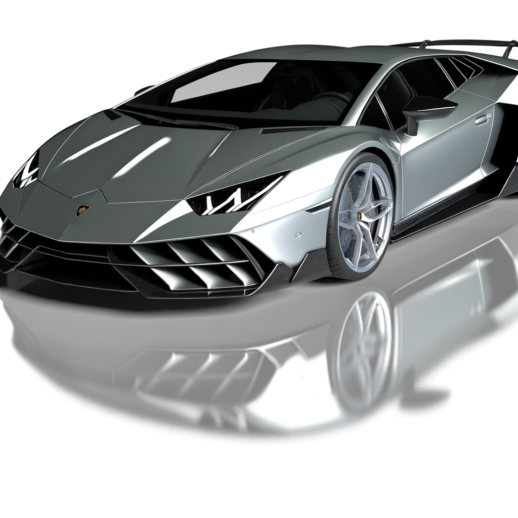 Sleek Lamborghini supercar, innovative hybrid elegance.