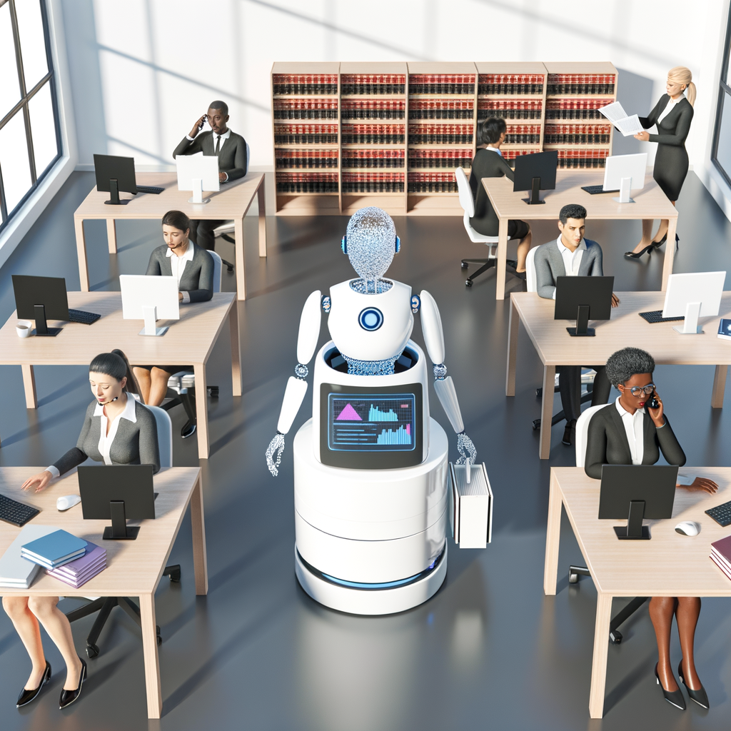 AI lawyer assisting a diverse workforce.