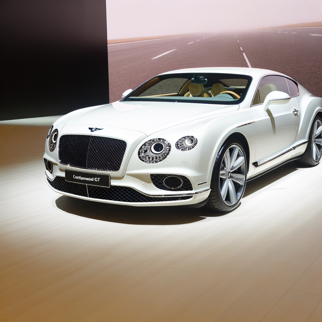 Bentley Continental GT parked in opulence.