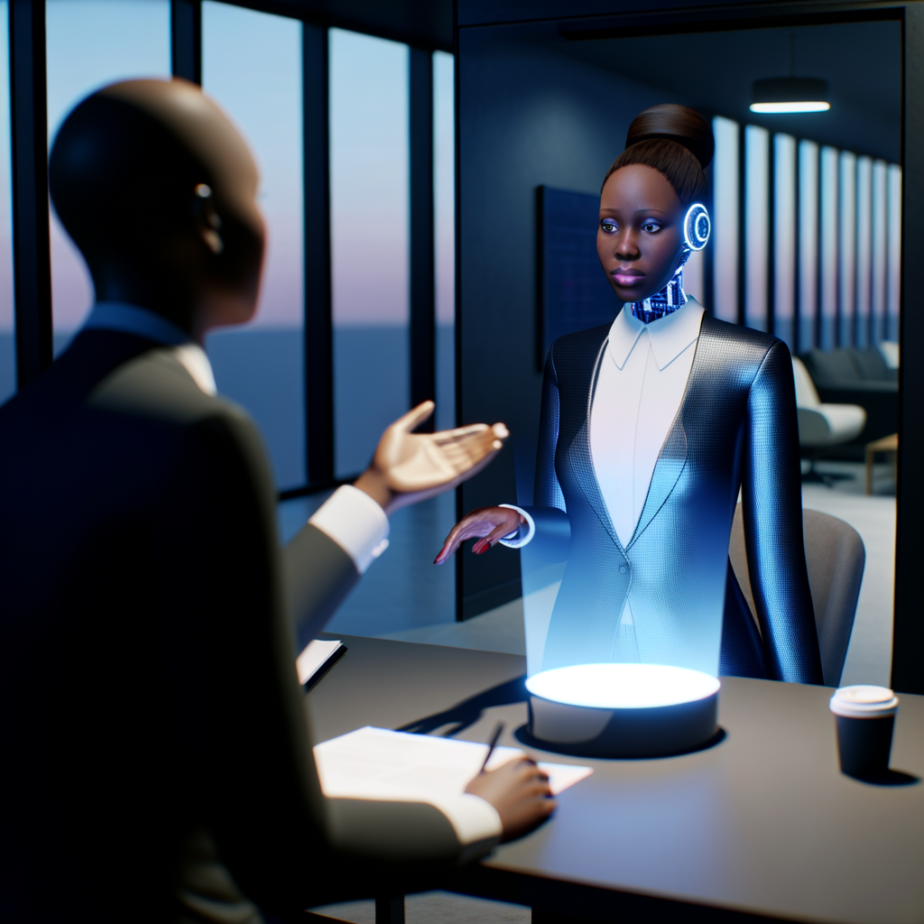 Empowered employee consulting AI legal assistant.