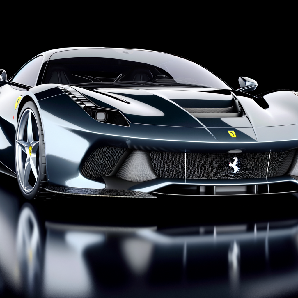 Ferrari supercar merging elegance and innovation.