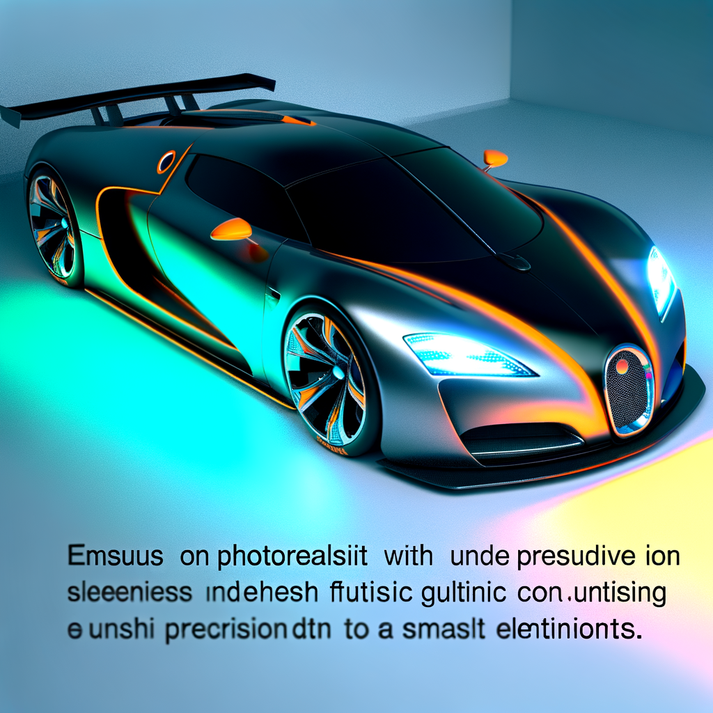 Ferrari supercar shines with futuristic elegance.