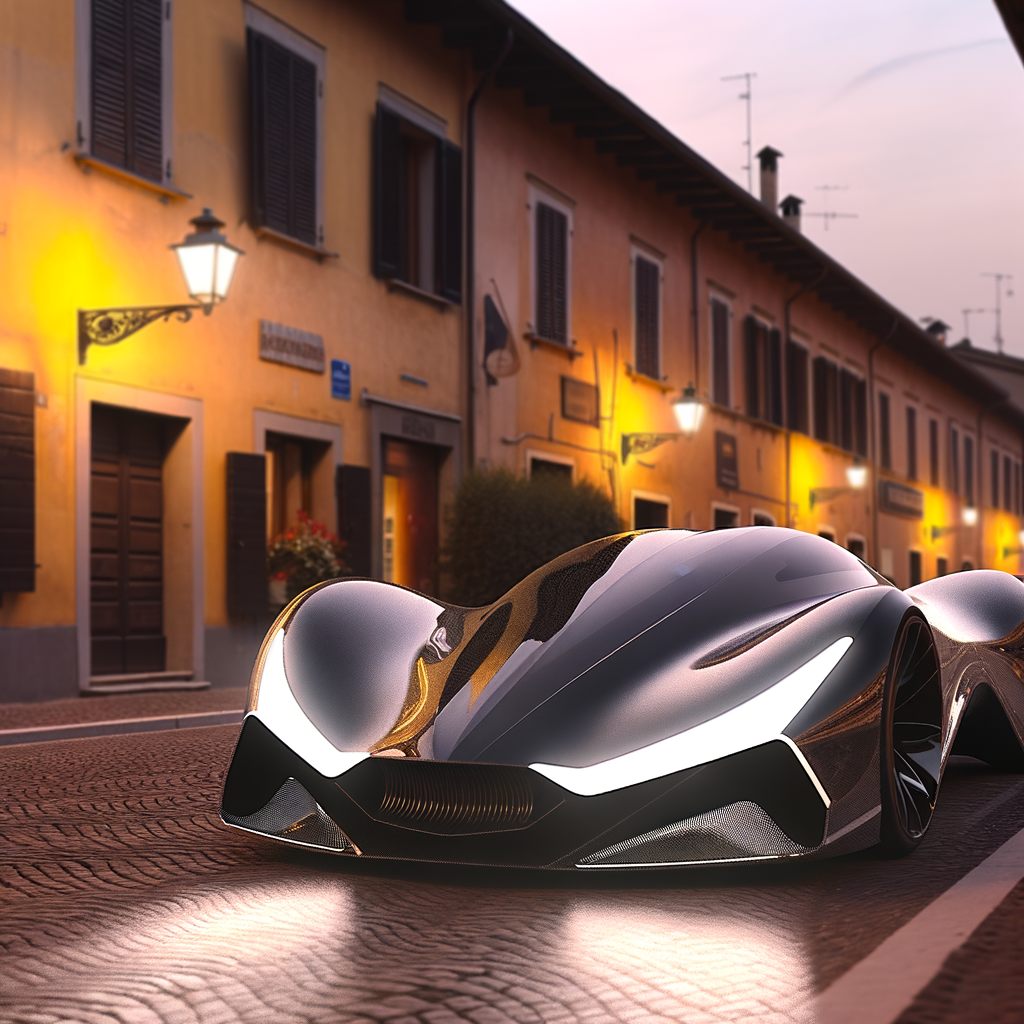 Ferrari's futuristic supercar blazing through Maranello.