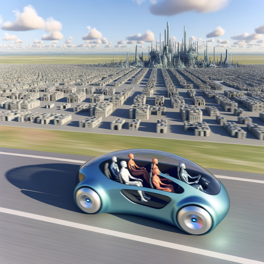 Innovative cars navigate futuristic technology landscape.