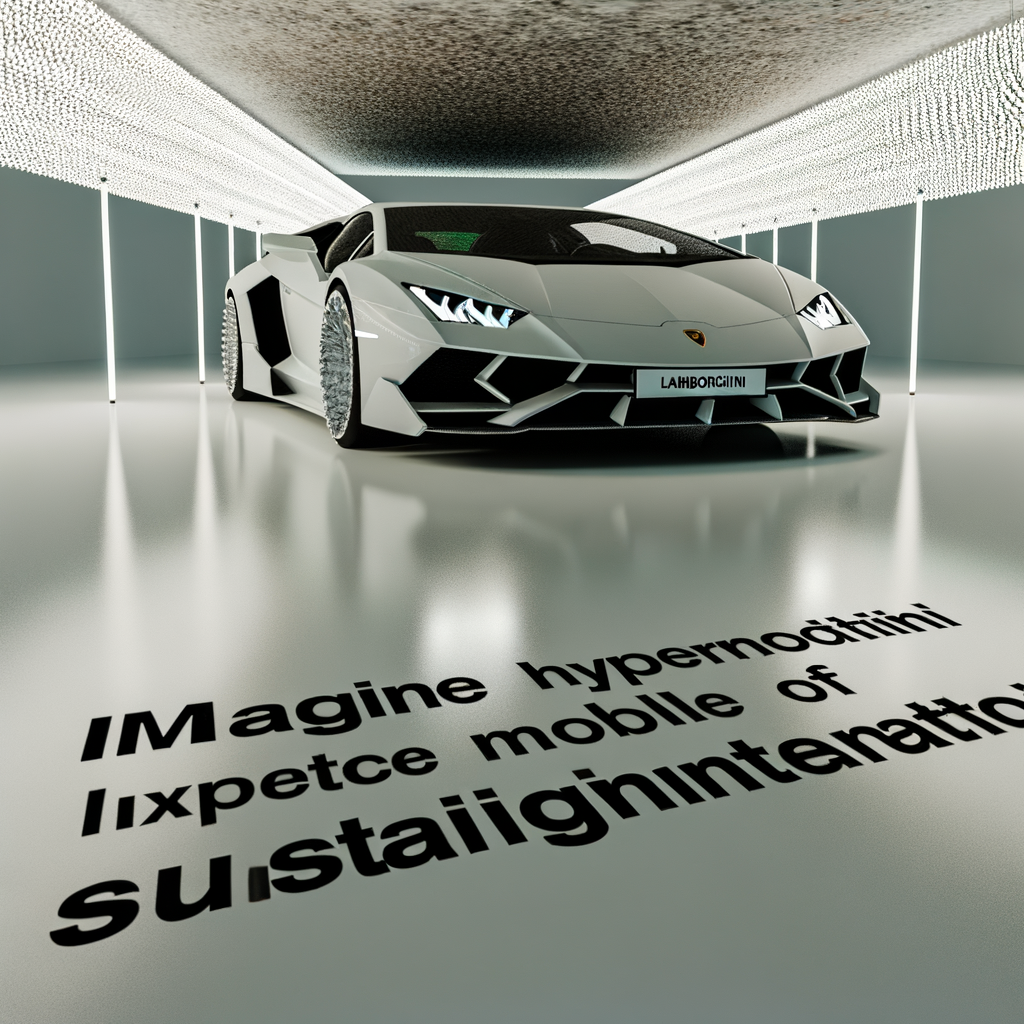 Lamborghini supercar blending luxury and sustainability.