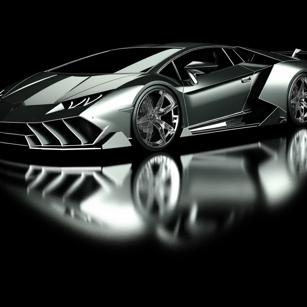 Lamborghini supercar, sleek design, roaring power.