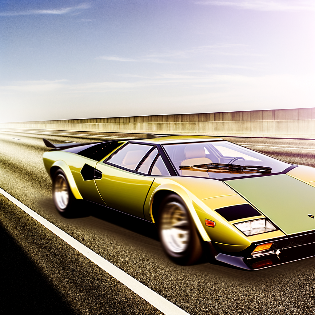 Sleek Lamborghini hybrid supercar speeding ahead.