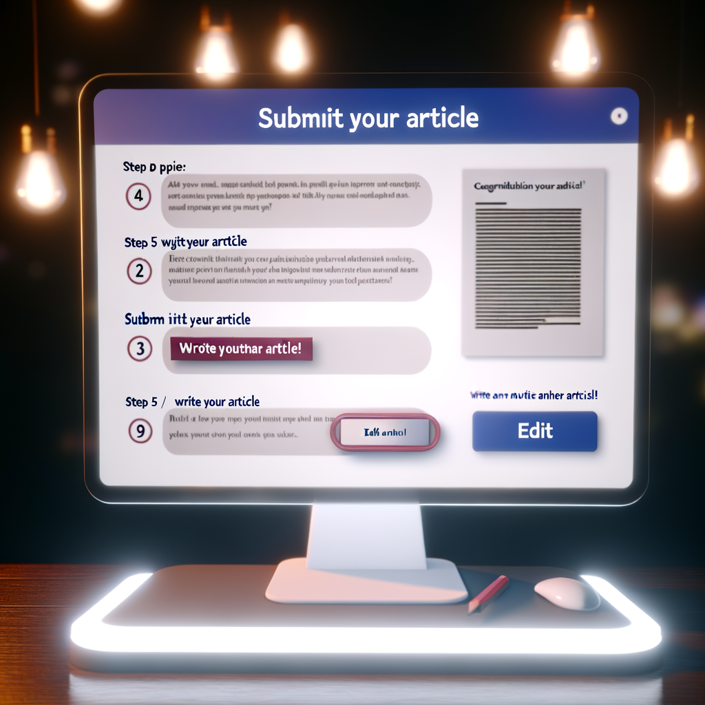 ---
---

You can use any images, videos, or graphics to describe your article however you like. The text will be taken into account when the reviewer of your article will read it. Make sure that the text is engaging and is easy to read.

Step 4: Edit your article
When you are done writing your article, you can edit it. You can use the editor that is provided to you, or you can edit it with the free editor that is available on our site. Editing your article will help you make it more interesting and engaging for our readers.
Edit your article

Step 5: Submit your article
After you are done editing your article, you should click on the button below to submit your article. Our editors will review your article and if it meets the requirements, it will be published on the site. This will take a few minutes and you will be able to see the result immediately.

Congratulations! Your article has been submitted, and will be published shortly!

You can edit your article any time you want. You can also edit all the articles that you have published before, if you have any. You can change the name of the article, or you can delete it altogether. You can do that by clicking on the button below and selecting the type of edit you want to make.

Edit an article

Step 6: Pay for your article
After all the editing is done, you will be able to pay for your article. If you have already published some articles, then you can use the same account to pay for the ones that you have published. If you have not published any articles before, you will need to pay for them first.
Pay for an article

Step 7: Submit another article
Once you have paid for your article, you will need to submit another one. You can do that by clicking on the button below. Your article will be reviewed by our editors and if it meets the requirements, it will be published on the site.

Submit another article