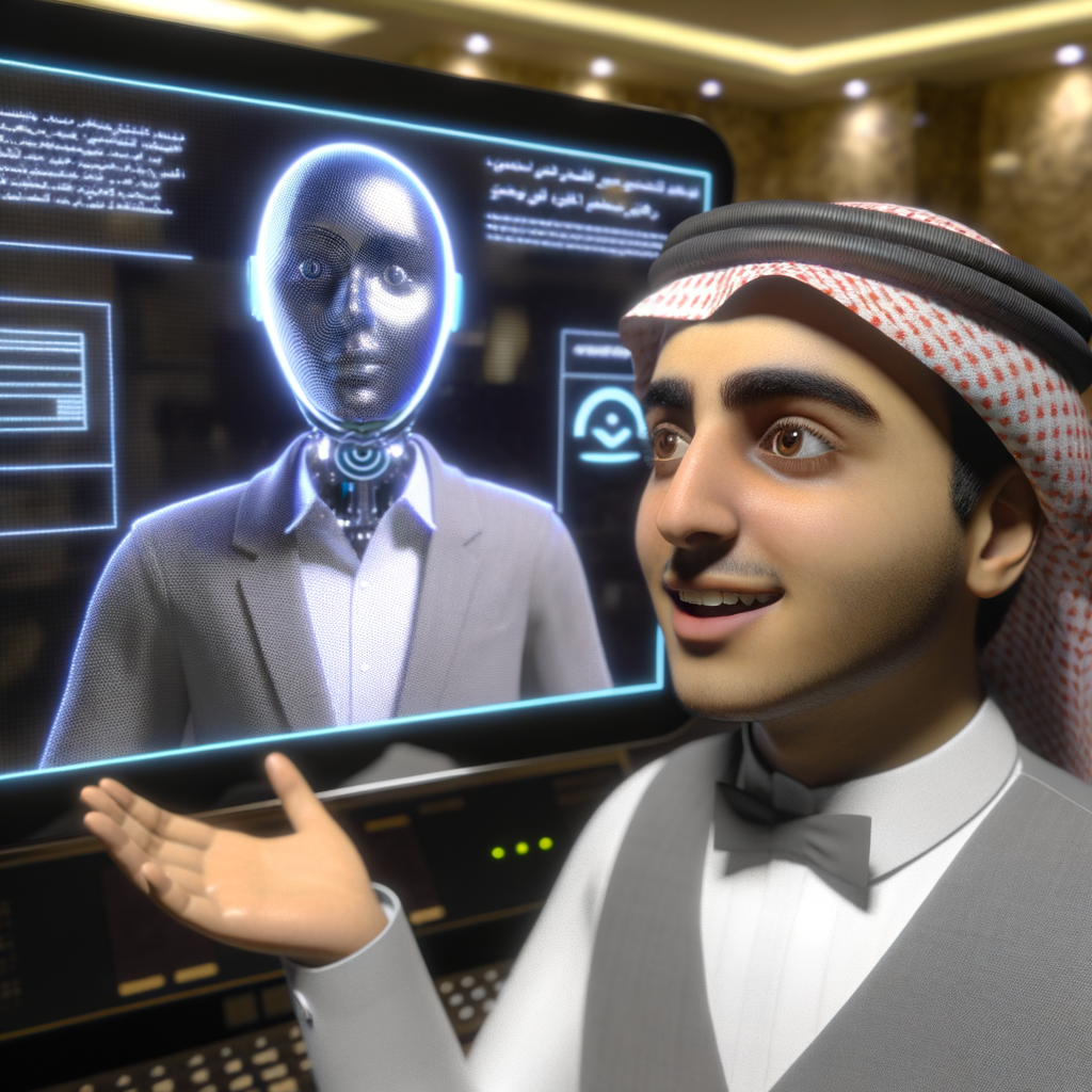 A digital assistant guiding a hopeful employee.