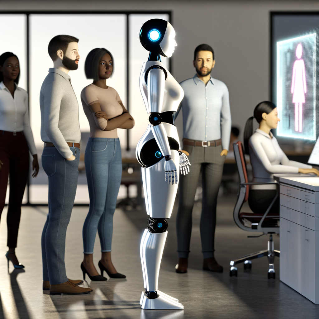 A digital assistant guiding employees through rights.