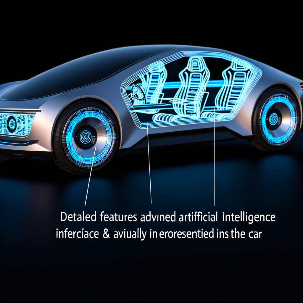 Futuristic BMW car with AI interface.