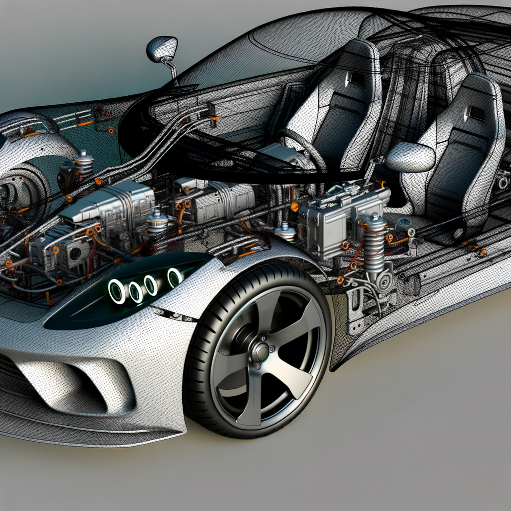 Futuristic cars showcasing industry innovation montage.