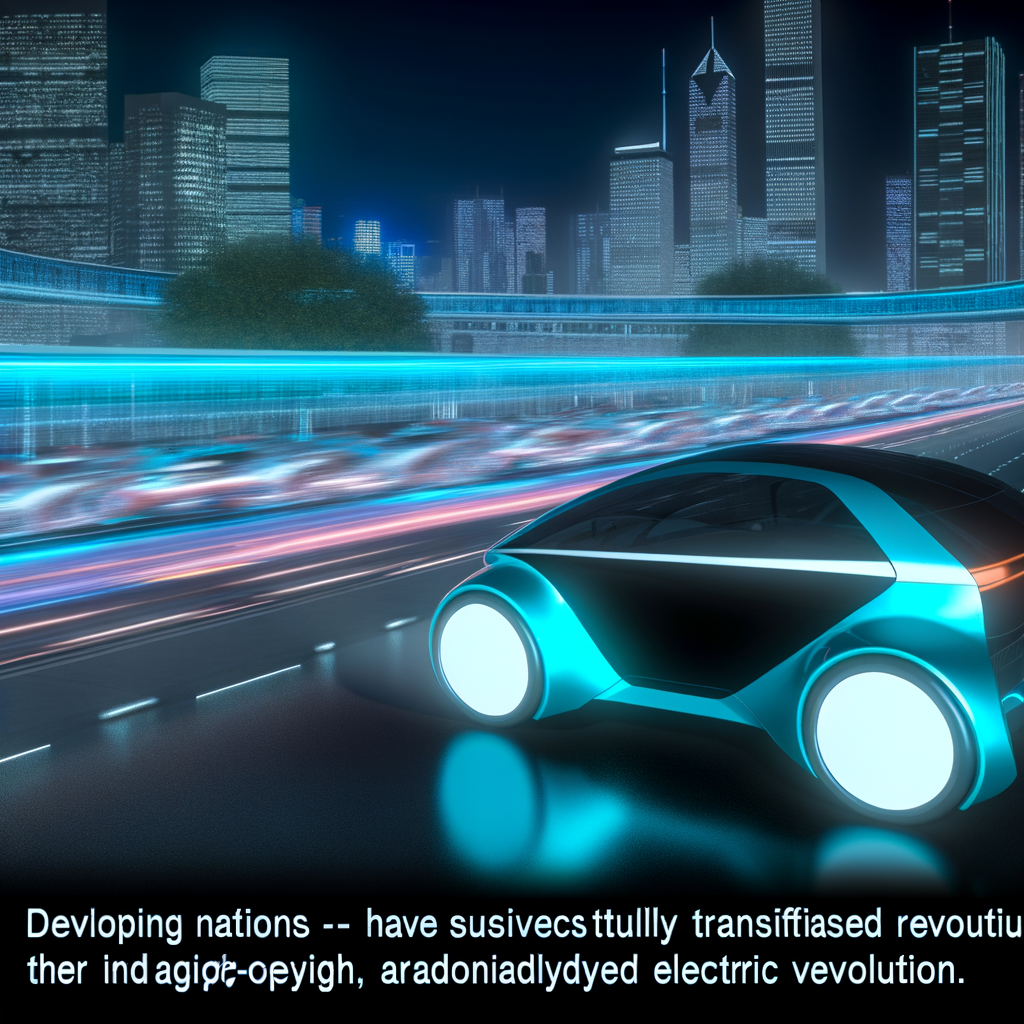 Futuristic EVs amidst digital automotive revolution.